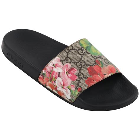 gucci women's gg blooms supreme slide sandal|gucci floral slide sandals.